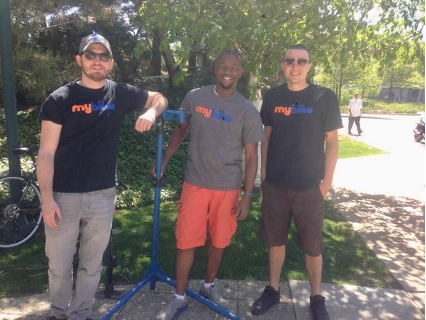 LeRoy Watkins with the MyBike Team